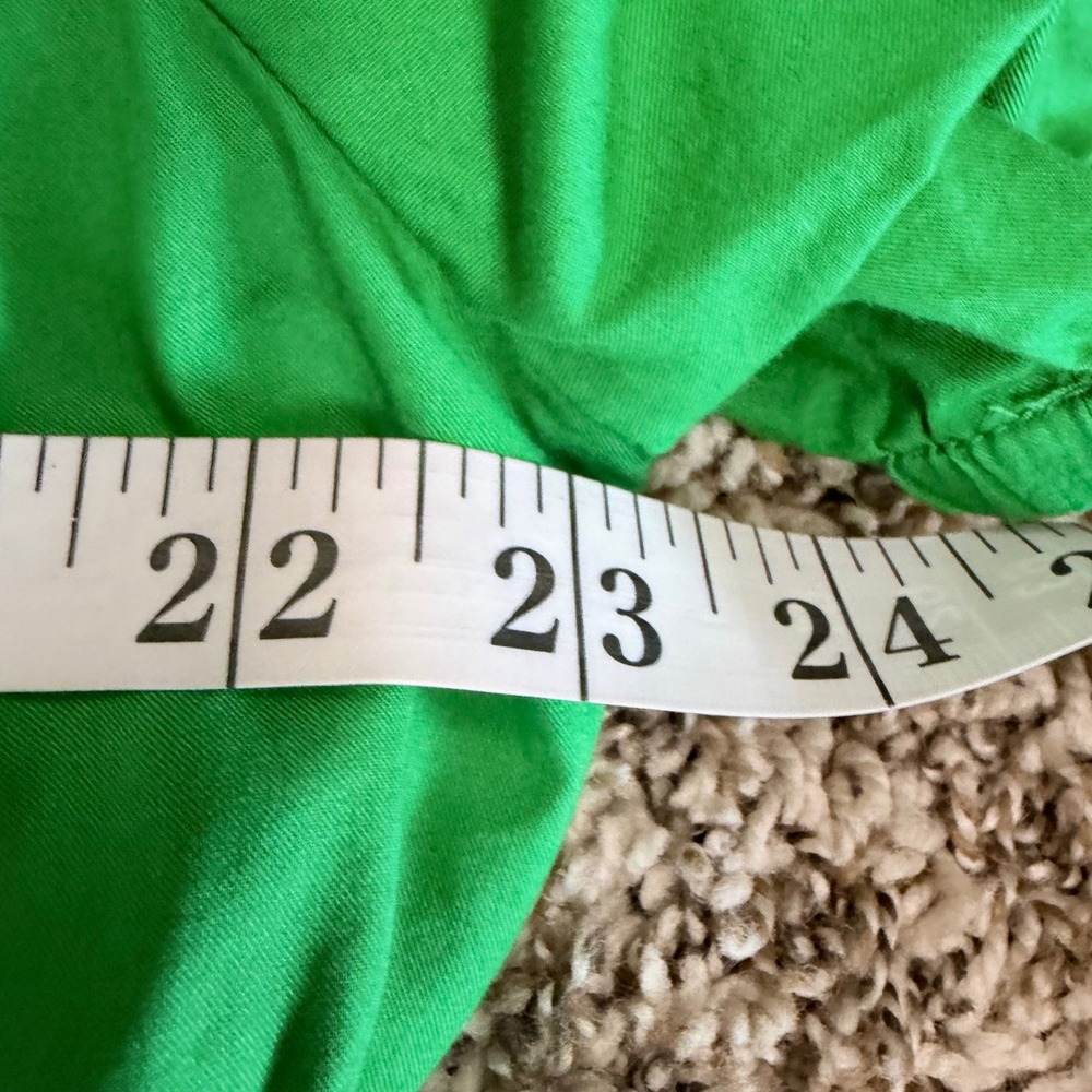 Old Navy Dress Womens XXL Green Puff Sleeve Smocked Cotton Midi Cottagecore - Picture 9 of 12